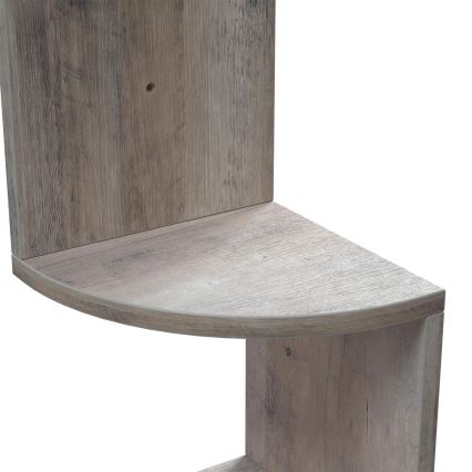 SNAKE Corner Wall-Mounted Shelf grey/brown