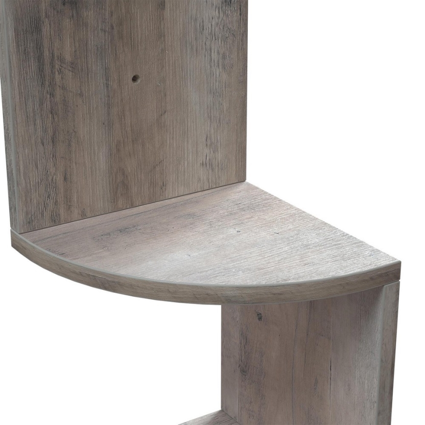SNAKE Corner Wall-Mounted Shelf grey/brown