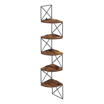 SNAKE Corner Wall Shelf Brown/Black
