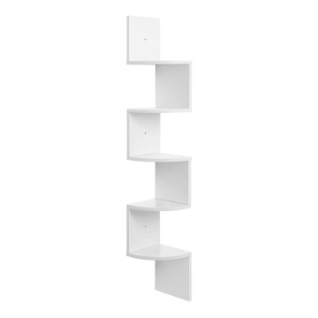 SNAKE Corner Wall Shelf, White