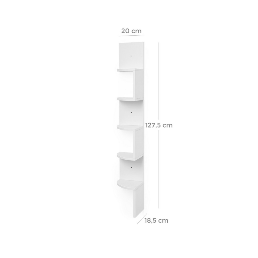 SNAKE Corner Wall Shelf, White