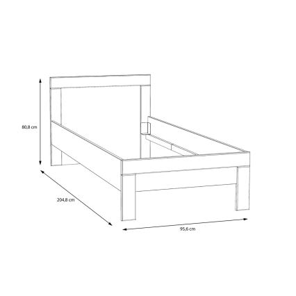 SNOWIE Single Bed 90x200 cm, White
