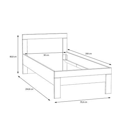 SNOWIE Single Bed 90x200 cm, White