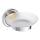 Soap dish 11 x 6.5 cm silver/gold