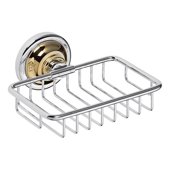 Soap dish 14x6,5 cm silver/gold