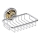 Soap dish 14x6,5 cm silver/gold