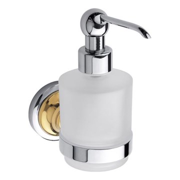 Soap dispenser 7,5x15 cm silver/gold