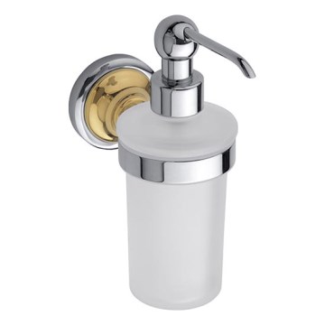 Soap dispenser 8x19 cm silver/gold
