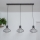 SOLANO cable-hung chandelier, 3 x E27 (15 W) 230 V, black/gold