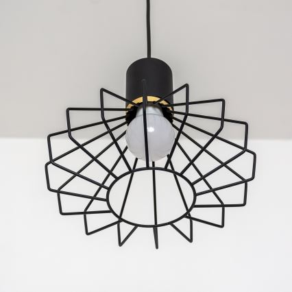 SOLANO cable-hung chandelier, 3 x E27 (15 W) 230 V, black/gold