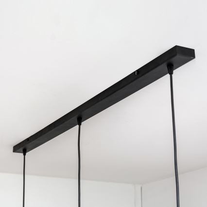 SOLANO cable-hung chandelier, 3 x E27 (15 W) 230 V, black/gold