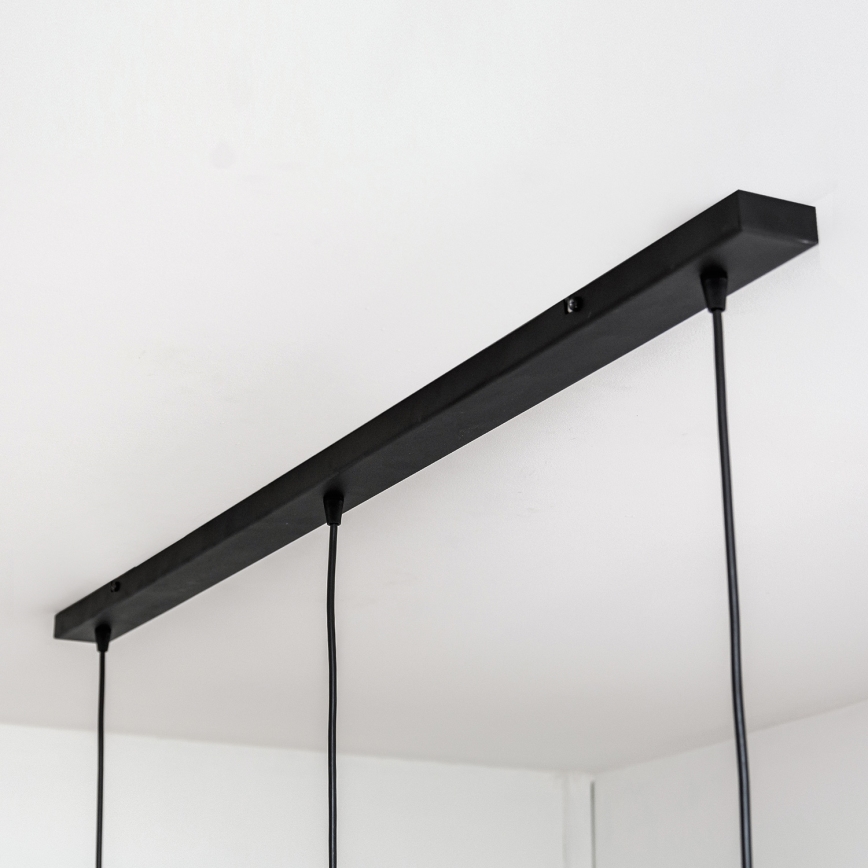 SOLANO cable-hung chandelier, 3 x E27 (15 W) 230 V, black/gold