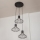 SOLANO Cable-Hung Chandelier, 3x E27/15W/230V, Black/Gold