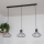 SOLANO Cable-Hung Pendant Light 3xE27/15W/230V Black/Glossy Chrome