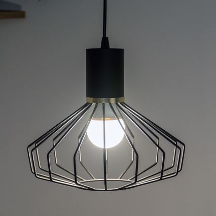 SOLANO Cable Pendant Light 1xE27/15W/230V Black/Gold