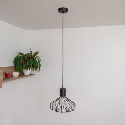 SOLANO Cable Pendant Light 1xE27/15W/230V Black/Gold