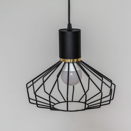 SOLANO Cable Pendant Light 1xE27/15W/230V Black/Gold