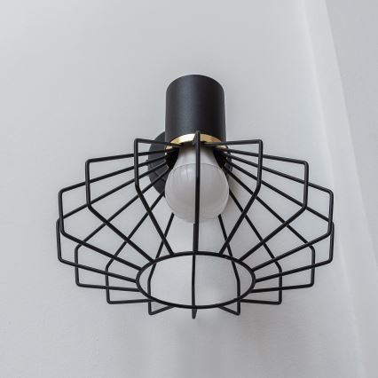 SOLANO Wall Lamp 1xE27/15W/230V Black/Gold