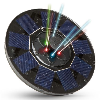 Solar fountain 2W/5V 1500mAh IP44 multicolor