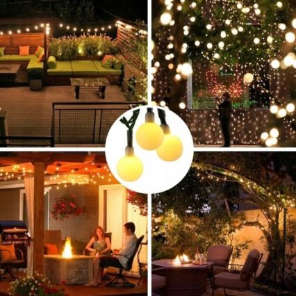 Solar LED Decorative String Light – 30 LEDs, 8 Modes, 500 mAh, 6.5 m, IP67, Warm White