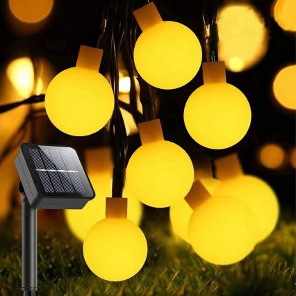Solar LED Decorative String Light – 30 LEDs, 8 Modes, 500 mAh, 6.5 m, IP67, Warm White