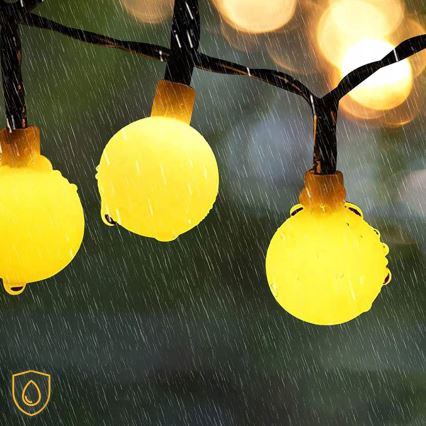 Solar LED Decorative String Light – 30 LEDs, 8 Modes, 500 mAh, 6.5 m, IP67, Warm White