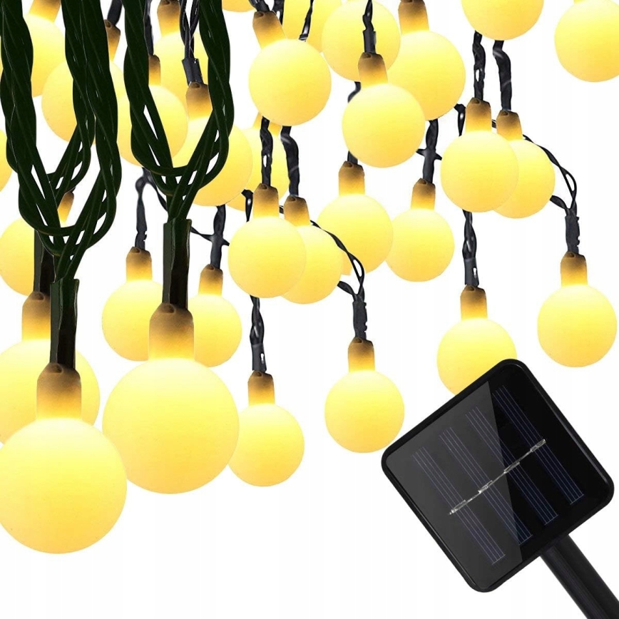 Solar LED Decorative String Light – 30 LEDs, 8 Modes, 500 mAh, 6.5 m, IP67, Warm White