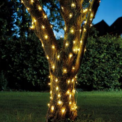 Solar LED Decorative String Lights 200 LEDs / 1.2 V / 800 mAh / 12 m / IP44 / Black