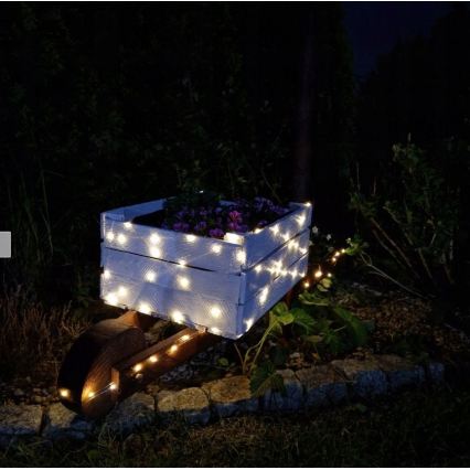 Solar LED Decorative String Lights 200 LEDs / 1.2 V / 800 mAh / 12 m / IP44 / Black