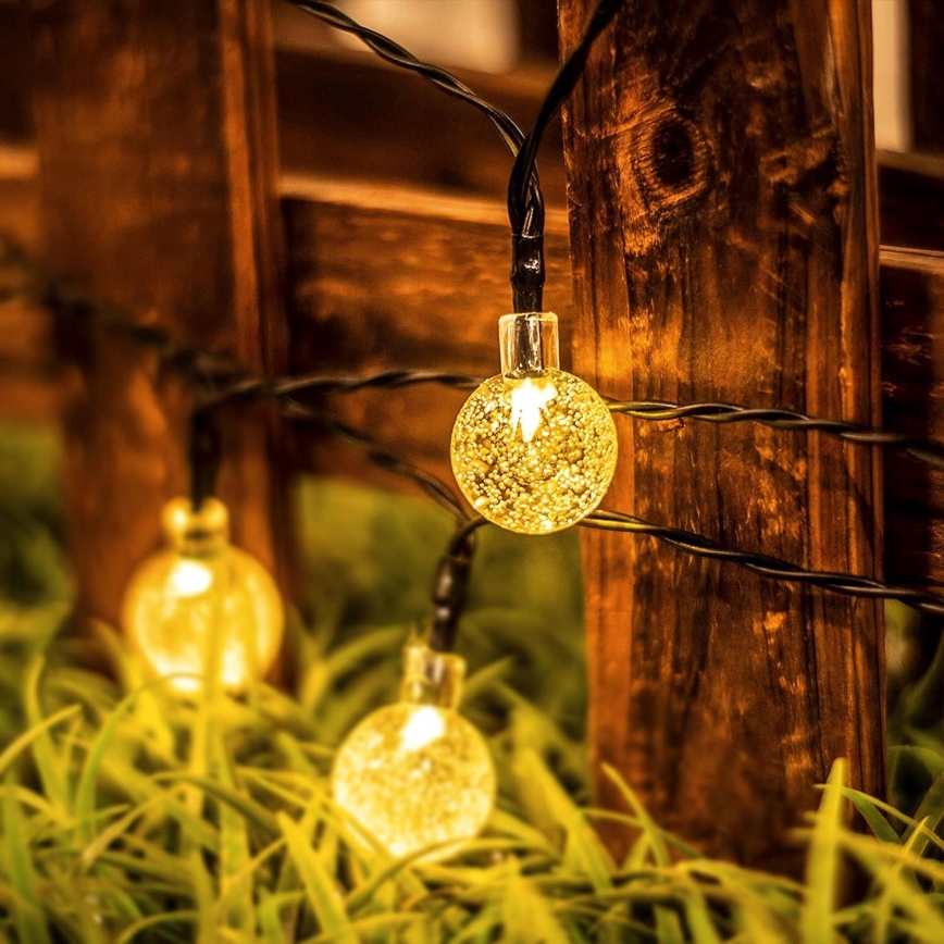 Solar LED Decorative String Lights, 50 LEDs / 8 Modes, 500 mAh, 9.5 m, IP67, Warm White