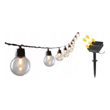 Solar LED Decorative String Lights — 30 LEDs, 8 Modes, 500 mAh Battery, 10.6 m, IP67, Warm White