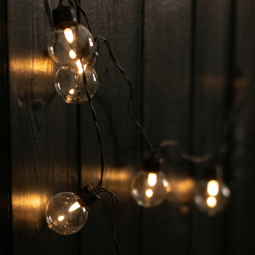 Solar LED Decorative String Lights — 30 LEDs, 8 Modes, 500 mAh Battery, 10.6 m, IP67, Warm White