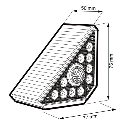 Solar LED light with sensor ARI LED/4.5W/3.7V 600 mAh IP44 white