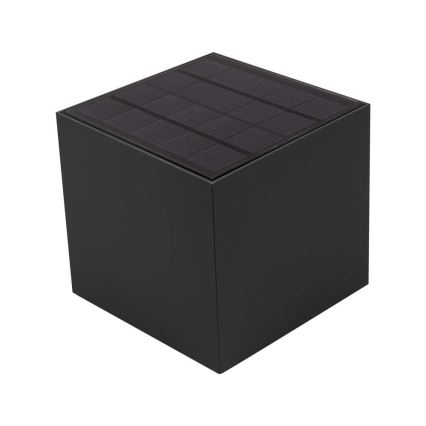 LED Solar Wall Light with Sensor, 9W/5V, 3000/4000/5000K, IP65, 2600 mAh, Anthracite