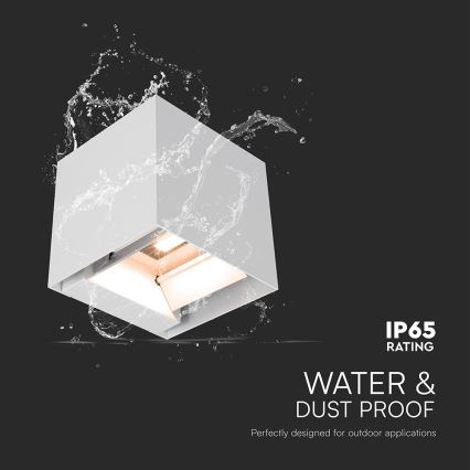 LED Solar Wall Light with Sensor LED/9W/5V 3000/4000/5000K IP65 2600 mAh White