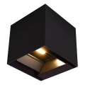 Solar LED wall light with sensor LED/9W/3.7V 3000/4000/5000K IP65 2600 mAh black
