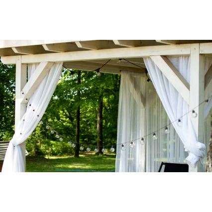 Solar-powered LED Decorative String Light, 20 LEDs / 8 Modes, 500 mAh, 7.6 m, IP67, Warm White