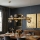 SOLARI 10-Light Cable Pendant, 10×E14/15W/230V, Gold / Smoked Black