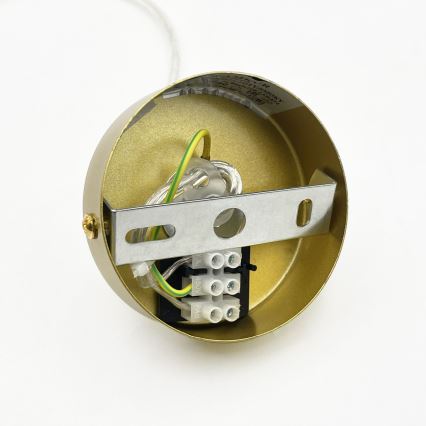SOLARI 10-Light Cable Pendant, 10×E14/15W/230V, Gold / Smoked Black