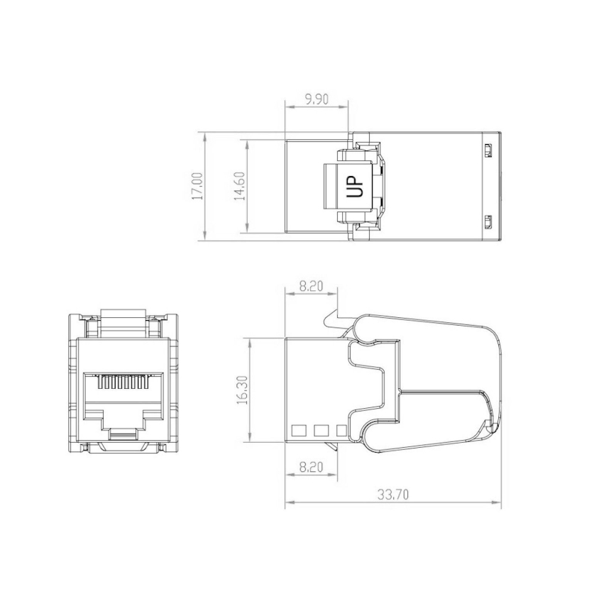 Solarix - Self-tapping keystone CAT5E UTP