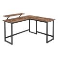 SOLEA Corner Desk, Brown/Black