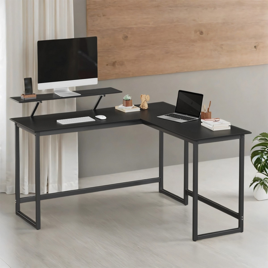 SOLEA Corner Writing Desk, Black