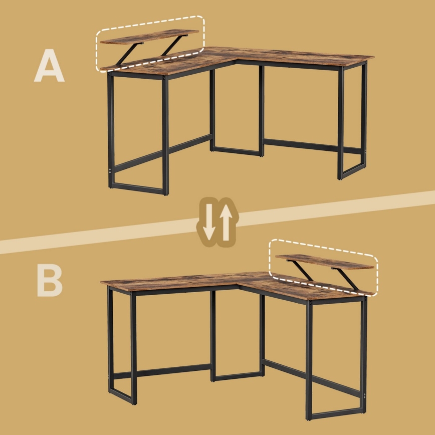 SOLEA Corner Writing Desk, Black