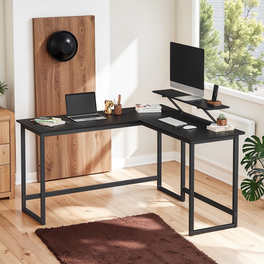 SOLEA Corner Writing Desk, Black