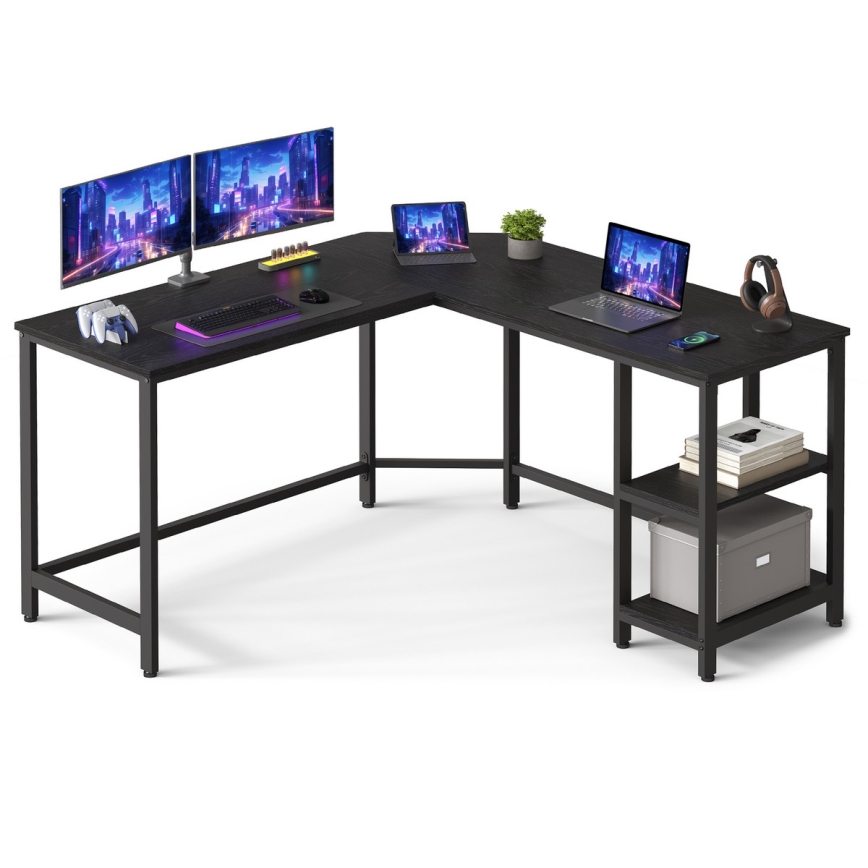 SOLEA Corner Writing Desk, Black