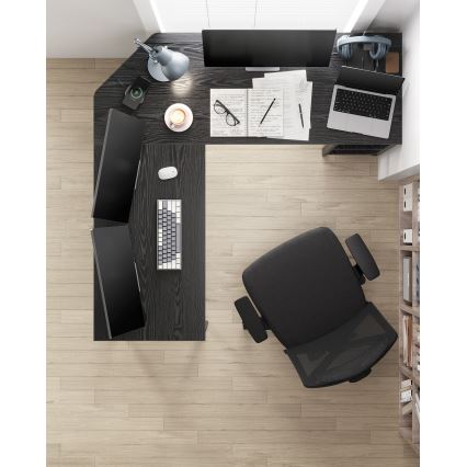 SOLEA Corner Writing Desk, Black
