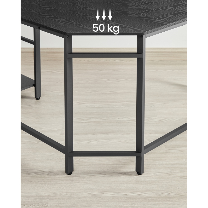 SOLEA Corner Writing Desk, Black