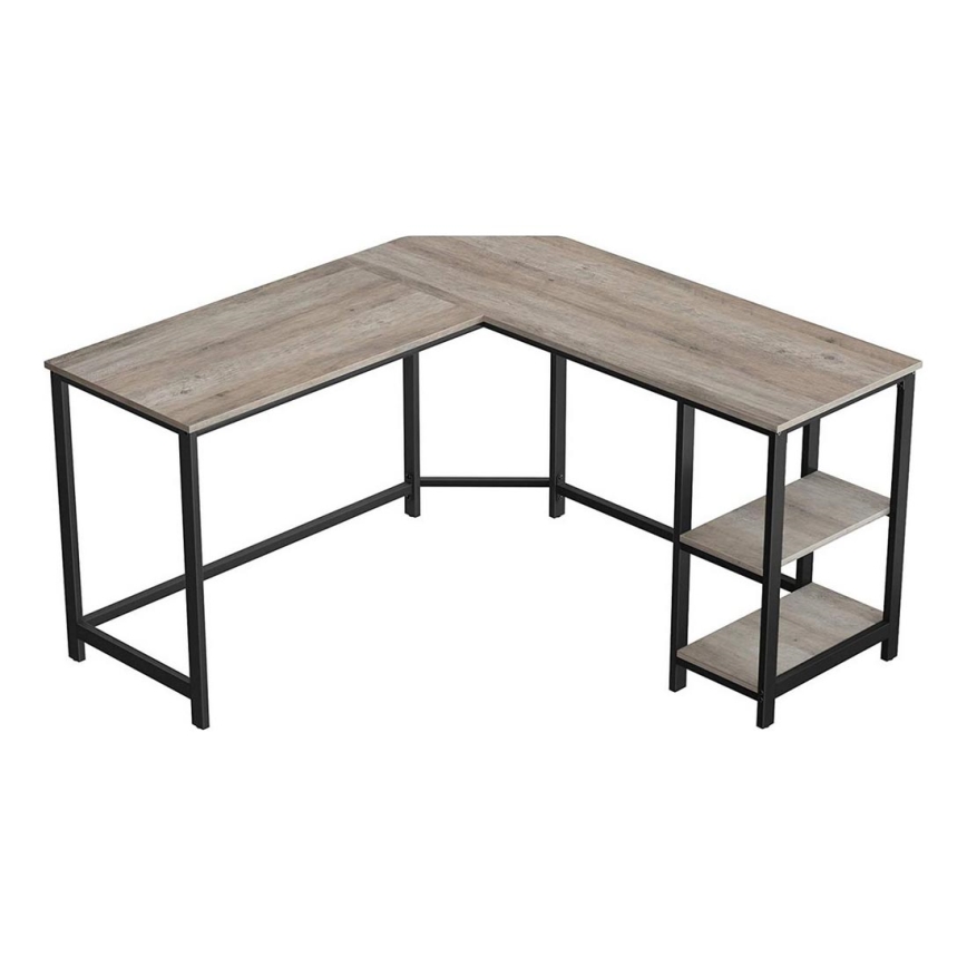SOLEA Corner Writing Desk Brown/Black