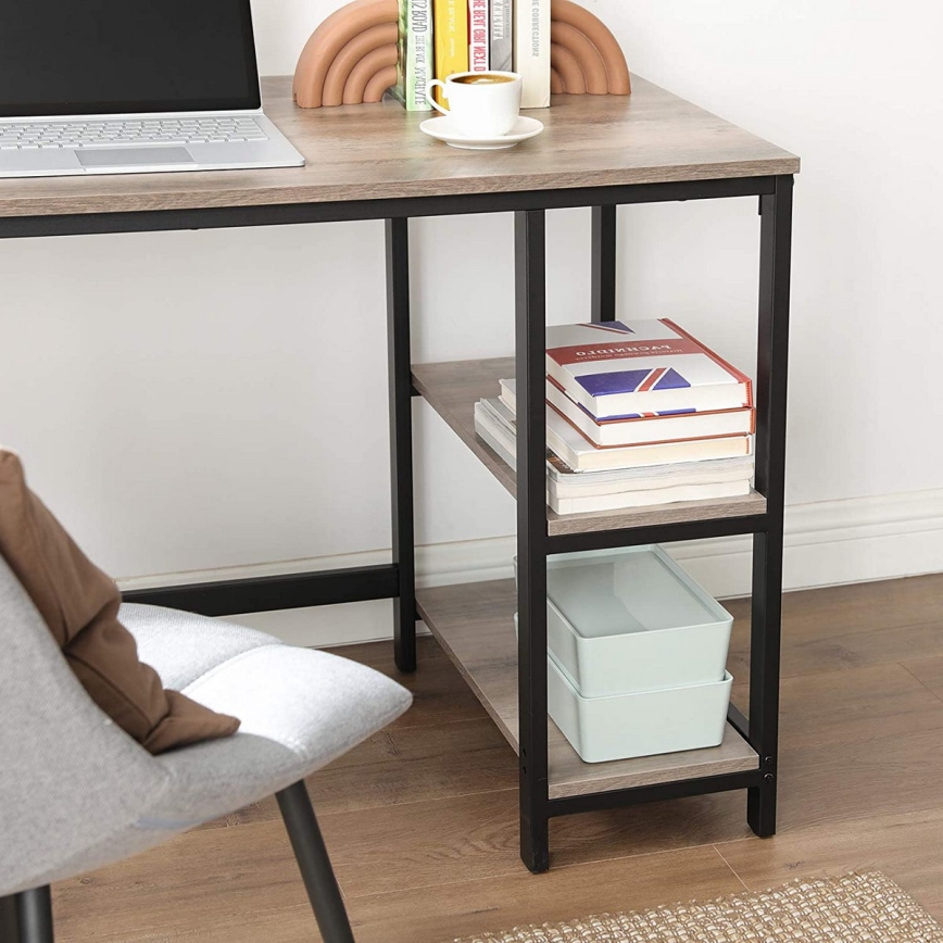 SOLEA Corner Writing Desk Brown/Black