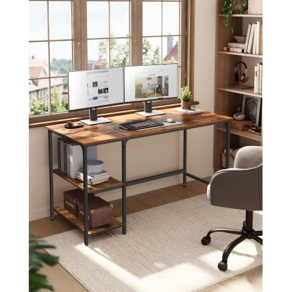 SOLEA Writing Desk 140 x 60 cm, Brown/Black